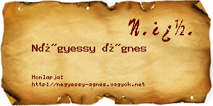 Négyessy Ágnes névjegykártya