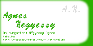 agnes negyessy business card